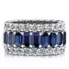 7.8ct Baguette Cut Blue Sapphire Eternity Band