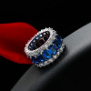 7.8ct Baguette Cut Blue Sapphire Eternity Band