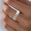 10ctw Oval Cut White Sapphire Classic Eternity Ring