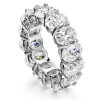 10ctw Oval Cut White Sapphire Classic Eternity Band