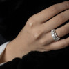 10ctw Oval Cut White Sapphire Classic Eternity Band