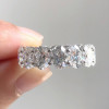 10ctw Oval Cut White Sapphire Classic Eternity Band