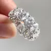 10ctw Oval Cut White Sapphire Classic Eternity Band