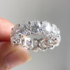 10ctw Oval Cut White Sapphire Classic Eternity Band