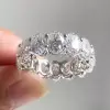 10ctw Oval Cut White Sapphire Classic Eternity Band