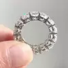 10ctw Oval Cut White Sapphire Classic Eternity Band