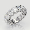 10ctw Oval Cut White Sapphire Classic Eternity Band