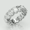 10ctw Oval Cut White Sapphire Classic Eternity Band