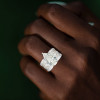 8ct Pear Cut White Sapphire Engagement Ring