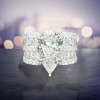 8ct Pear Cut White Sapphire Engagement Ring