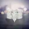 8ct Pear Cut White Sapphire Engagement Ring