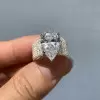 8ct Pear Cut White Sapphire Engagement Ring