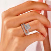 2.5ct Radiant Cut White Sapphire 2pcs Bridal Set