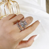 2.5ct Radiant Cut White Sapphire 2pcs Bridal Set