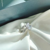 2.5ct Radiant Cut White Sapphire 2pcs Bridal Set