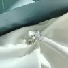 2.5ct Radiant Cut White Sapphire 2pcs Bridal Set