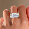 4ct Princess Cut White Sapphire Engagement Ring