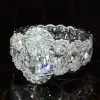 4.8ct Halo Oval Cut Eternity Shank Luxurious Engagement Ring