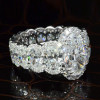 4.8ct Halo Oval Cut Eternity Shank Luxurious Engagement Ring