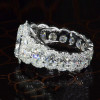 4.8ct Halo Oval Cut Eternity Shank Luxurious Engagement Ring