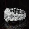 4.8ct Halo Oval Cut Eternity Shank Luxurious Engagement Ring