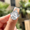12ct Pear Cut White Sapphire Engagement Ring
