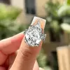 12ct Pear Cut White Sapphire Engagement Ring