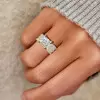 2ct Princess Cut White Sapphire Engagement Rings
