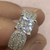 2ct Princess Cut White Sapphire Engagement Rings