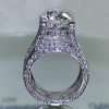5.5ct Round Cut White Sapphire Engagement Ring