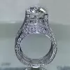 5.5ct Round Cut White Sapphire Engagement Ring