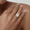 3.5ct Radiant Cut White Sapphire Engagement Ring