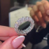 6mm Width Round Cut White Sapphire Eternity Band