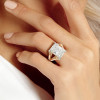 4ct Split Shank Radiant Cut Engagement Ring