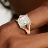 4ct Split Shank Radiant Cut Engagement Ring