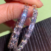 12ctw Baguette Cut White Sapphire Hoop Earrings