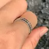 Princess Cut White Sapphire Dainty Wedding Band