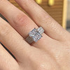 3.5ct Radiant Cut White Sapphire Engagement Ring