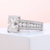 3.5ct Radiant Cut White Sapphire Engagement Ring