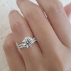 Classic Round Cut White Sapphire Engagement Ring