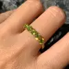 1.2ct Five-Stone Round Cut Peridot Wedding Band
