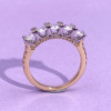 1.2ct Five-Stone Round Cut White Sapphire Wedding Band