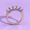 1.2ct Five-Stone Round Cut White Sapphire Wedding Band