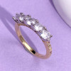 1.2ct Five-Stone Round Cut White Sapphire Wedding Band