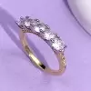 1.2ct Five-Stone Round Cut White Sapphire Wedding Band
