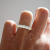 1.2ct Five-Stone Round Cut White Sapphire Wedding Band