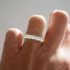 1.2ct Five-Stone Round Cut White Sapphire Wedding Band