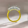 1.2ct Five-Stone Round Cut White Sapphire Wedding Band