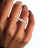 1.2ct Five-Stone Round Cut White Sapphire Wedding Band