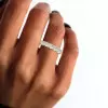 1.2ct Five-Stone Round Cut White Sapphire Wedding Band